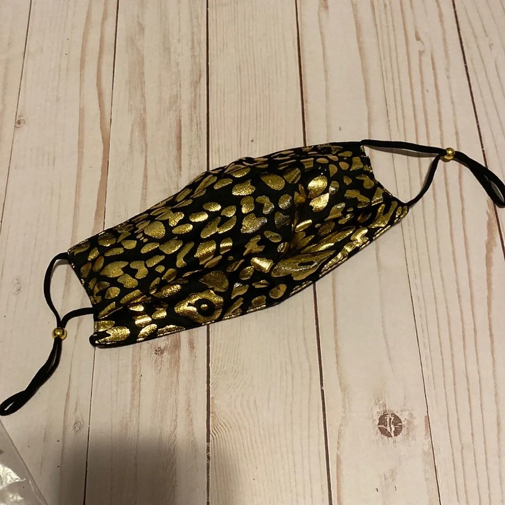 Baublebar blk gold leopard mask